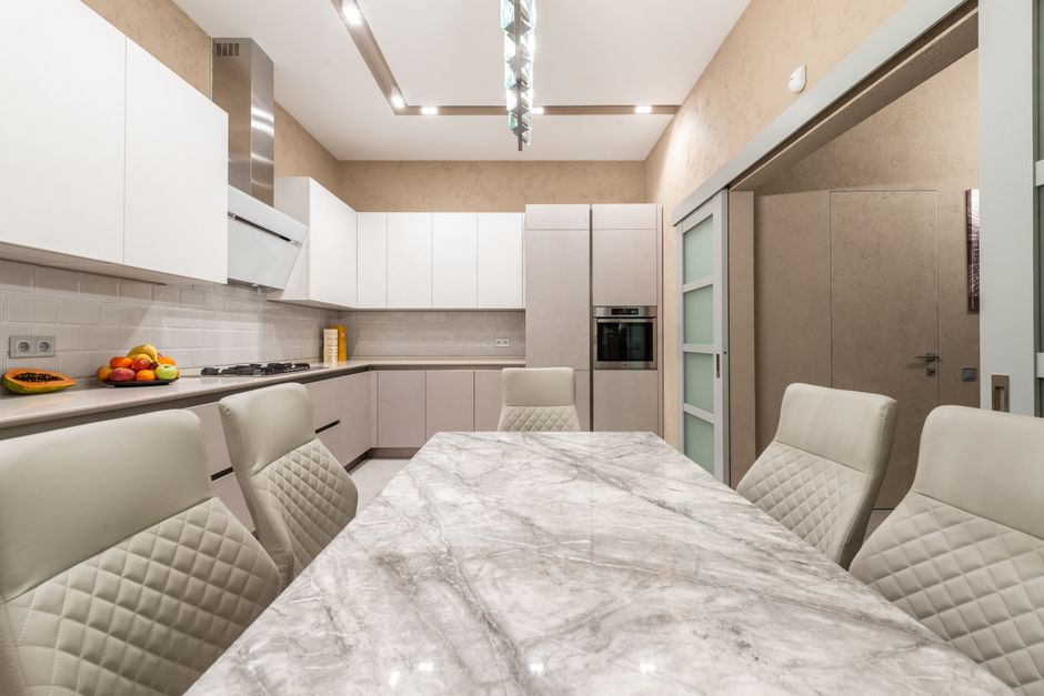 Modern luxury custom kitchen interior with high-end finishes